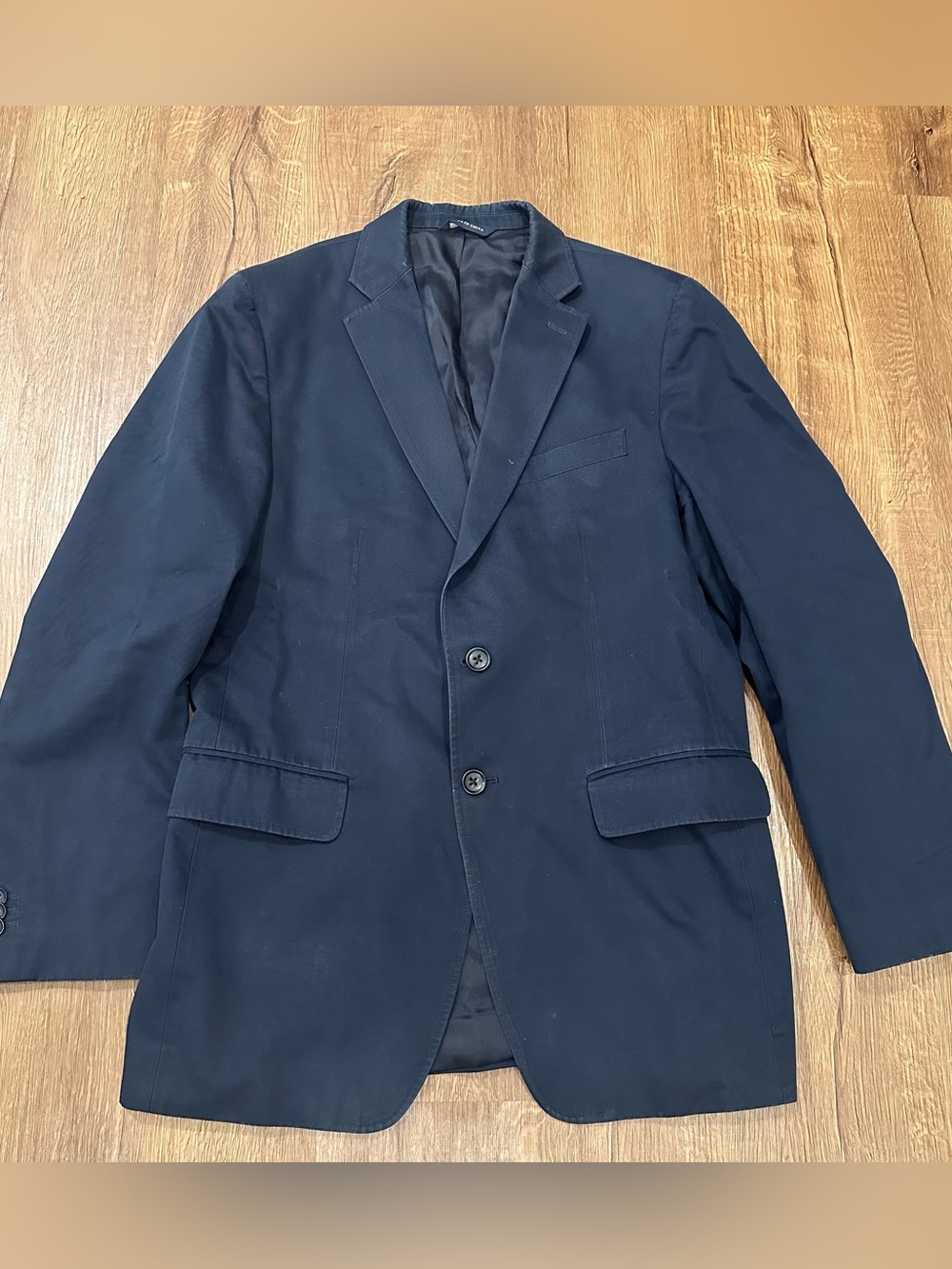 Banana Republic Modern Fit Tessuti Sondrio Blazer Cotton Navy Italian Fabric 38R